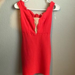 Hottie Coral Mini Dress Never worn
